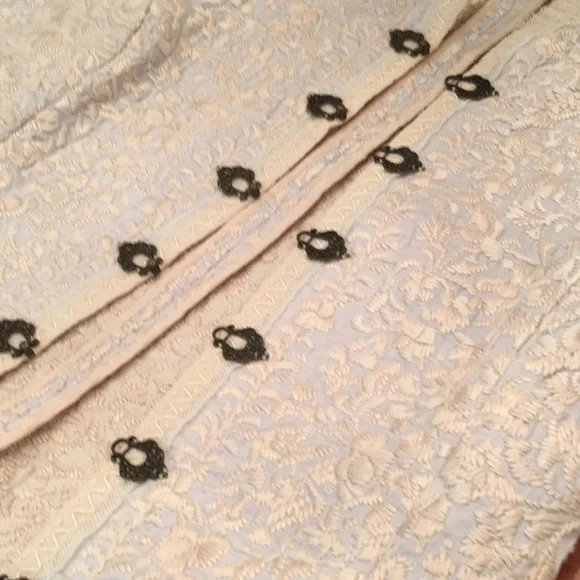 Elie Tahari Embroidered Reversible Lynn Cotton Forgetmenot blazer jacket Sz.XS - Picture 10 of 12